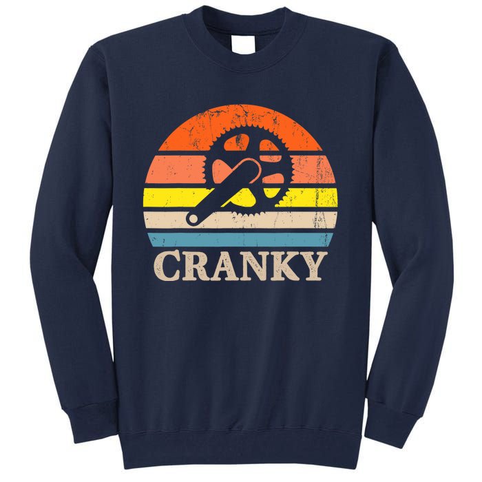 Cranky Vintage Sun Bicycle Lovers Cycling Bike Tall Sweatshirt