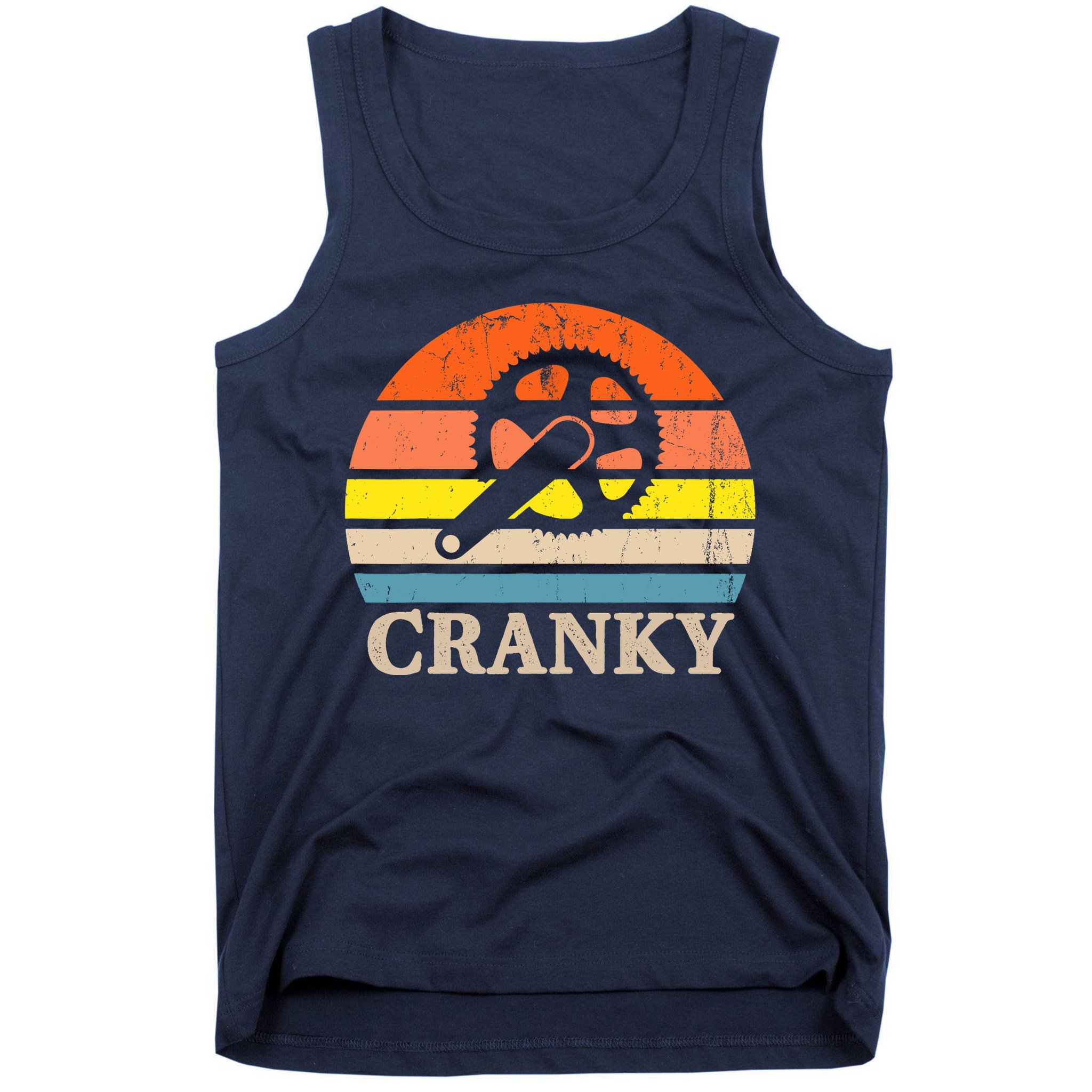 Cranky Vintage Sun Bicycle Lovers Cycling Bike Tank Top
