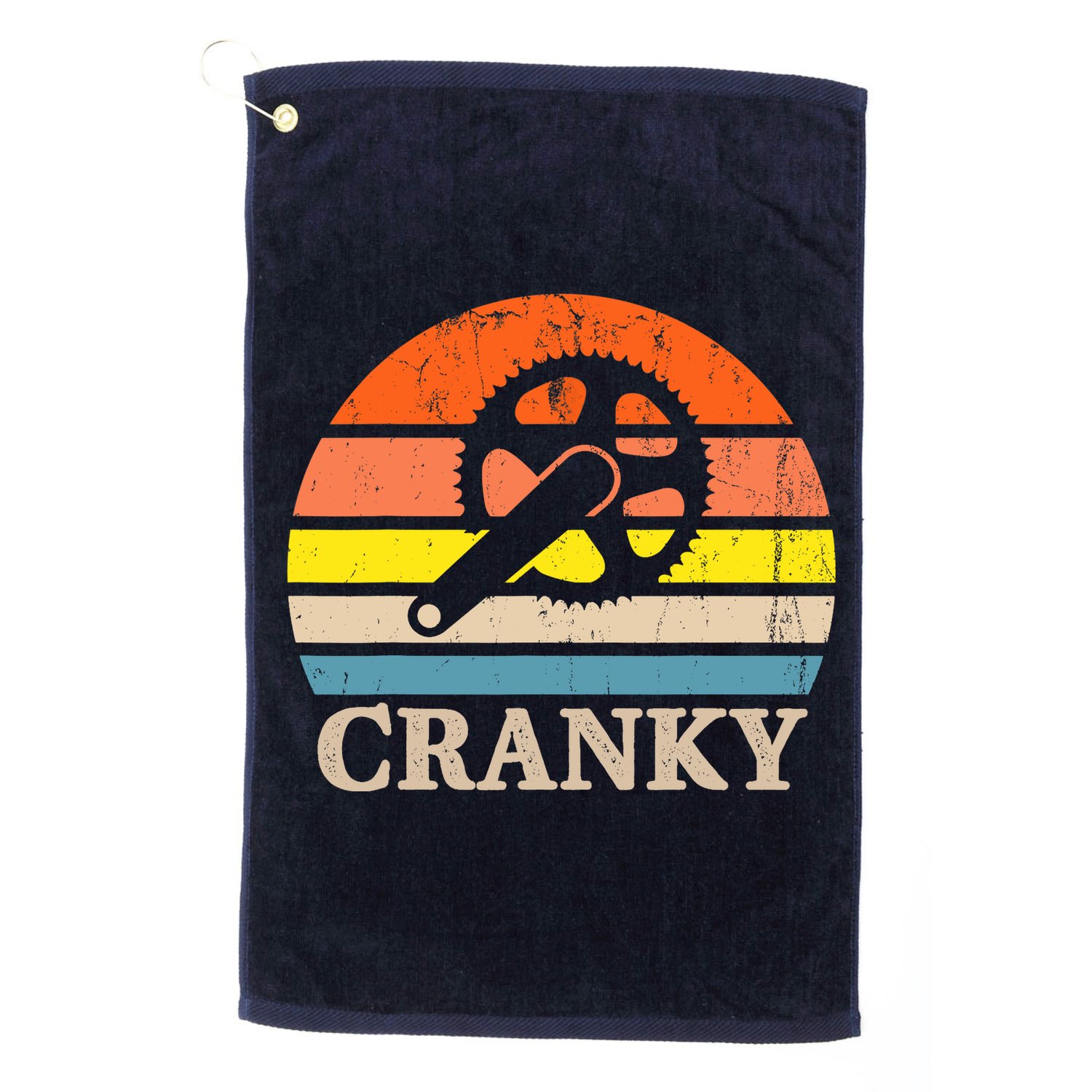 Cranky Vintage Sun Bicycle Lovers Cycling Bike Golf Towel