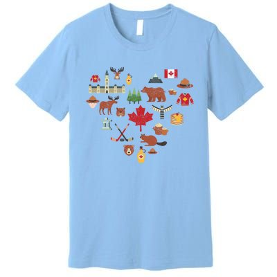 Canadian Vintage Symbols Canada Flag Maple Leaf Rcmp Cute Gift Premium T-Shirt