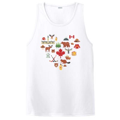 Canadian Vintage Symbols Canada Flag Maple Leaf Rcmp Cute Gift PosiCharge Competitor Tank