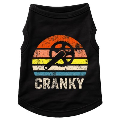 Cranky Vintage Sun Funny Bicycle Lovers Cycling Cranky Doggie Tank