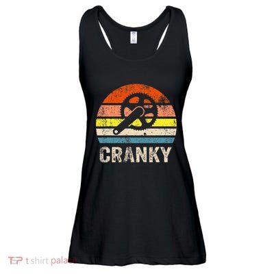 Cranky Vintage Sun Funny Bicycle Lovers Cycling Cranky Ladies Essential Flowy Tank
