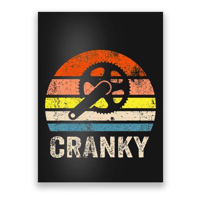 Cranky Vintage Sun Funny Bicycle Lovers Cycling Cranky Poster