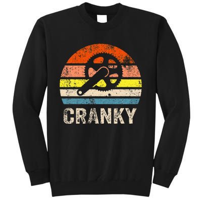 Cranky Vintage Sun Funny Bicycle Lovers Cycling Cranky Tall Sweatshirt