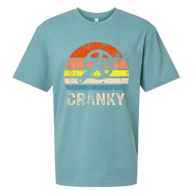 Cranky Vintage Sun Funny Bicycle Lovers Cycling Cranky Sueded Cloud Jersey T-Shirt