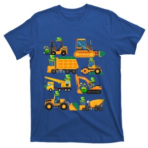 Construction Vehicle St Patricks Day Shamrock Funny Truck Cool Gift T-Shirt