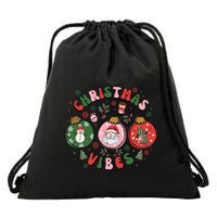 Christmas Vibes Santa Claus Snow Cookies Christmas Tree Gift Drawstring Bag