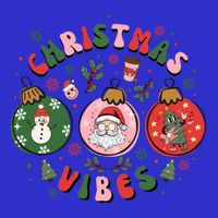 Christmas Vibes Santa Claus Snow Cookies Christmas Tree Gift Stripe Pom Pom Beanie
