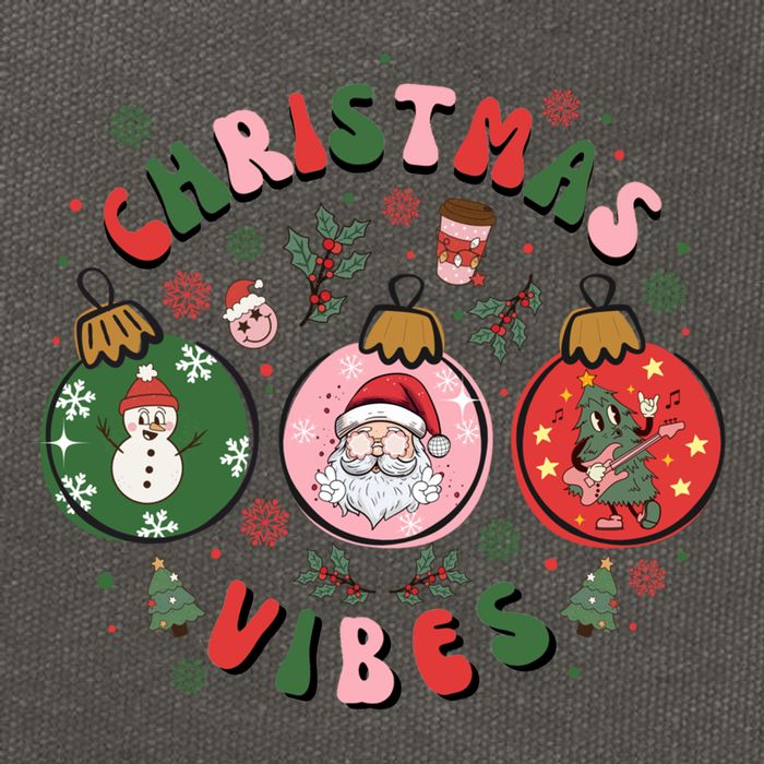Christmas Vibes Santa Claus Snow Cookies Christmas Tree Gift Cotton Canvas Backpack