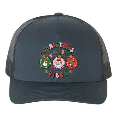 Christmas Vibes Santa Claus Snow Cookies Christmas Tree Gift Yupoong Adult 5-Panel Trucker Hat