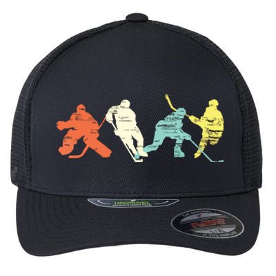 Classic Vintage Style Ice Hockey Flexfit Unipanel Trucker Cap