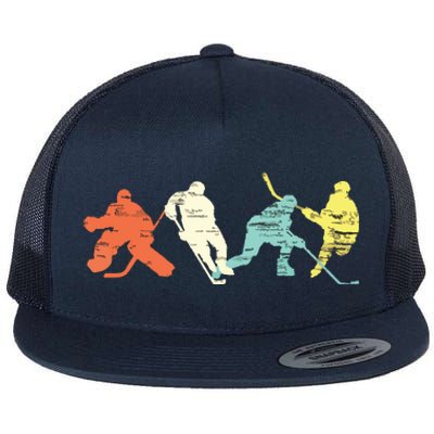 Classic Vintage Style Ice Hockey Flat Bill Trucker Hat