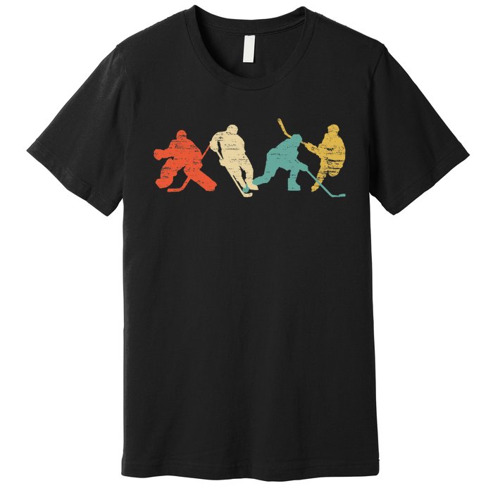 Classic Vintage Style Ice Hockey Premium T-Shirt