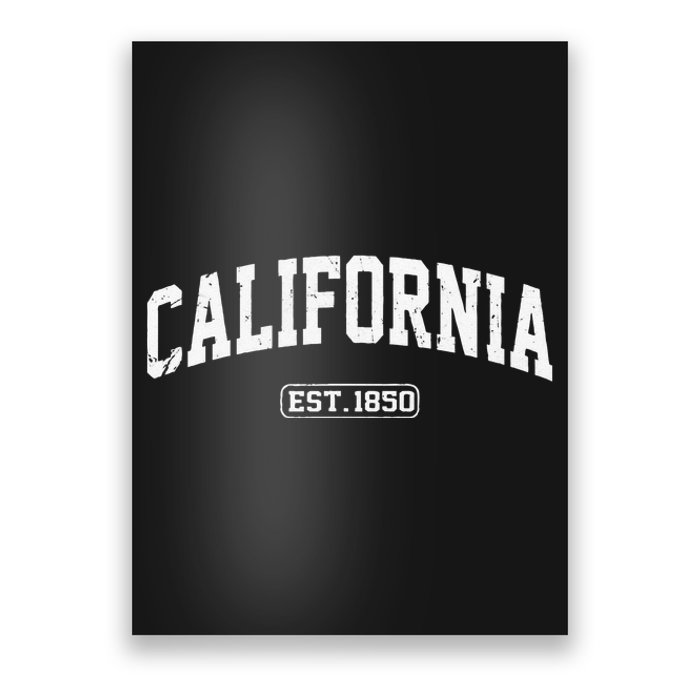 California Vintage State Athletic Style Poster