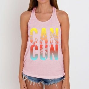 Cancun Vacation Souvenir Gift Women's Knotted Racerback Tank