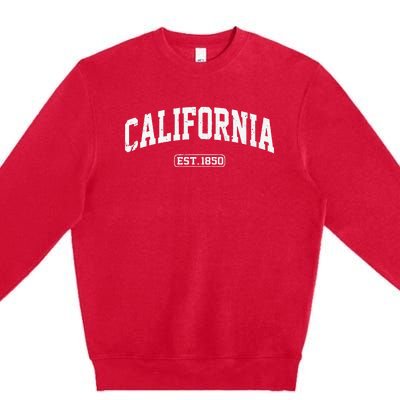 California Vintage State Athletic Style Premium Crewneck Sweatshirt