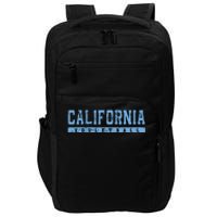 California Volleyball Sky Blue Vintage Text Impact Tech Backpack