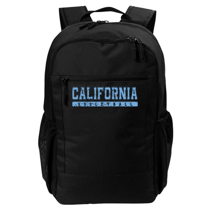 California Volleyball Sky Blue Vintage Text Daily Commute Backpack