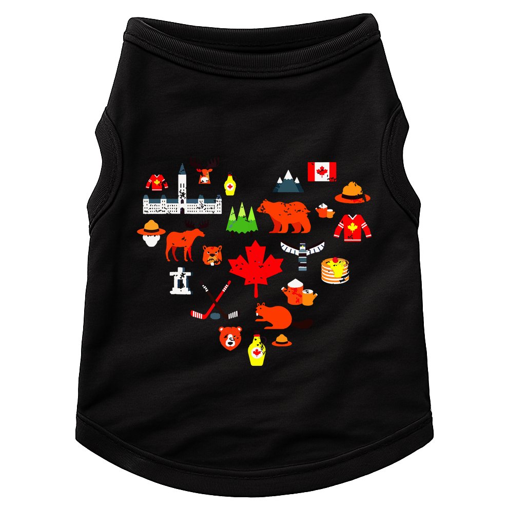 Canadian Vintage Symbols Canada Flag Maple Leaf Rcmp Doggie Tank