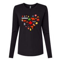 Canadian Vintage Symbols Canada Flag Maple Leaf Rcmp Womens Cotton Relaxed Long Sleeve T-Shirt