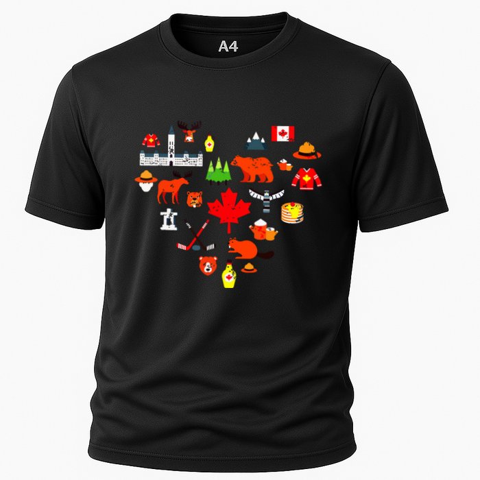 Canadian Vintage Symbols Canada Flag Maple Leaf Rcmp Performance Shirt