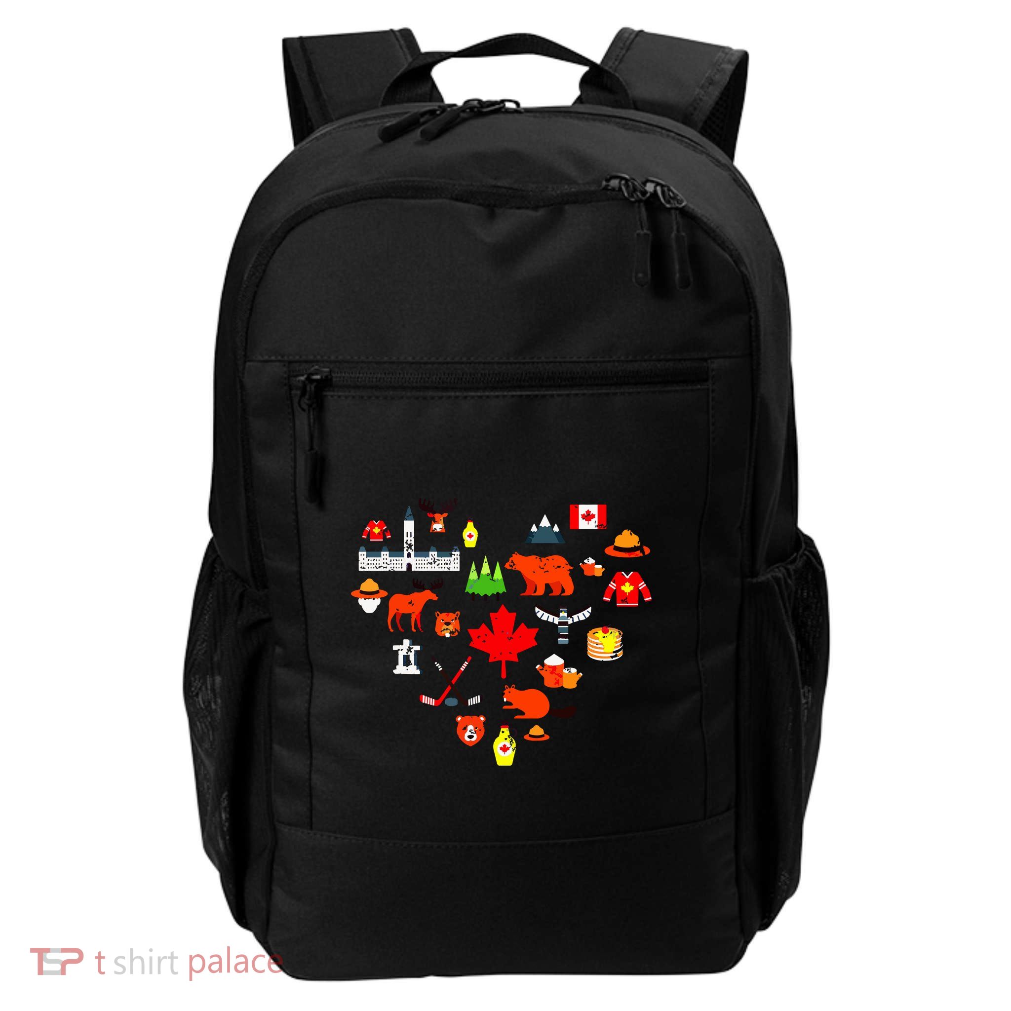 Canadian Vintage Symbols Canada Flag Maple Leaf Rcmp Backpack