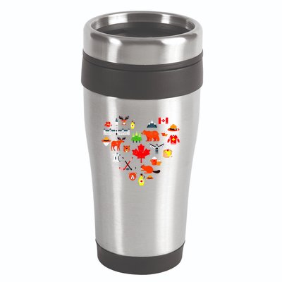 Canadian Vintage Symbols Canada Flag Maple Leaf Rcmp 16oz Travel Tumbler