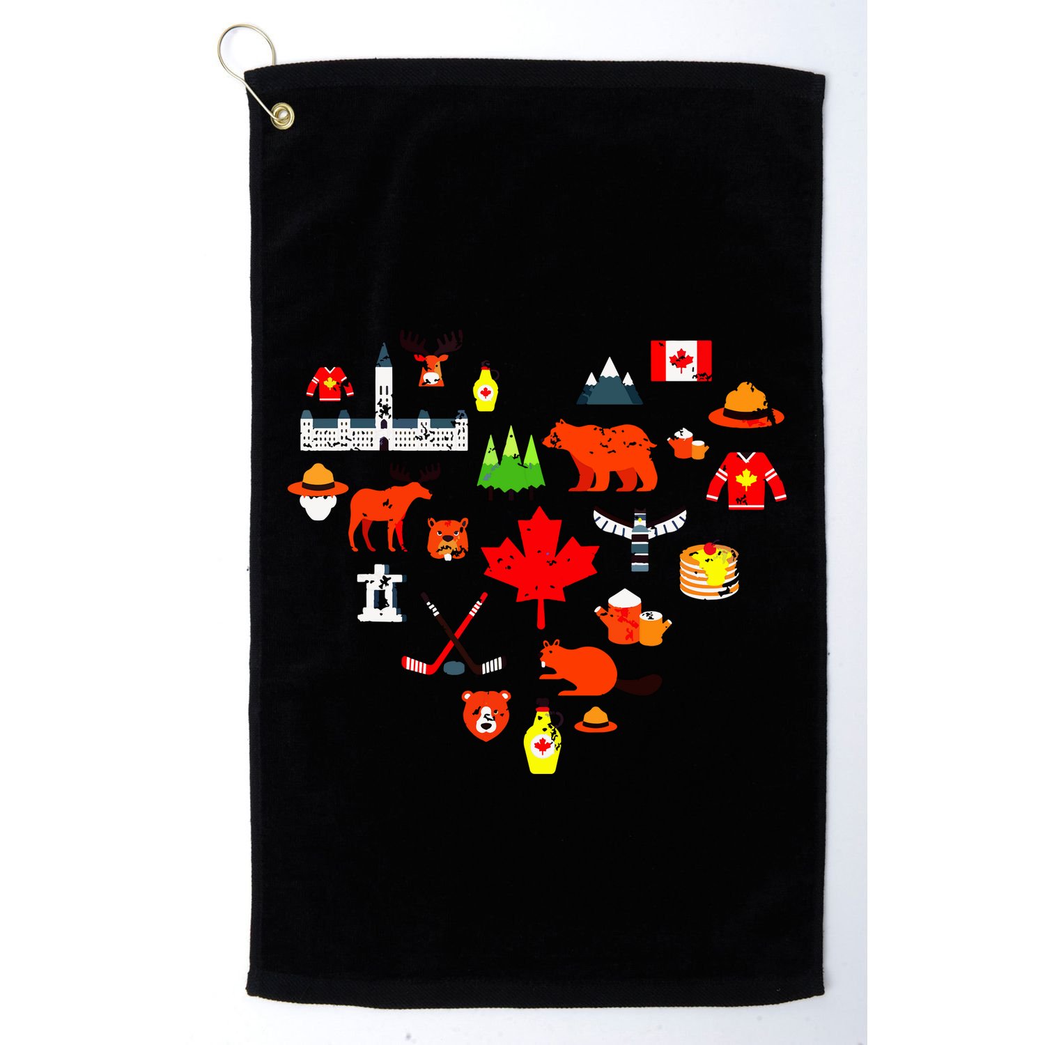 Canadian Vintage Symbols Canada Flag Maple Leaf Rcmp Golf Towel