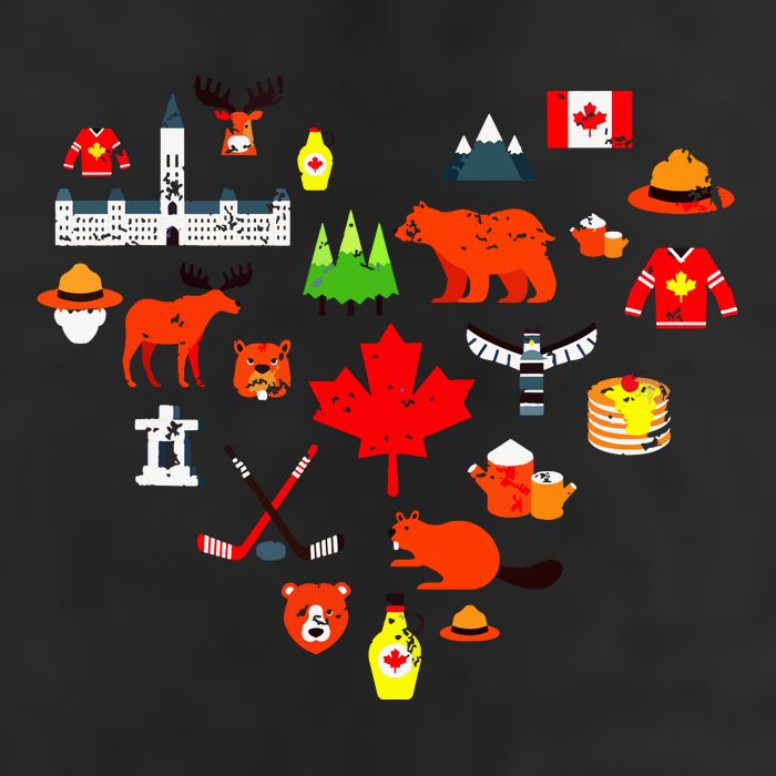 Canadian Vintage Symbols Canada Flag Maple Leaf Rcmp Golf Towel