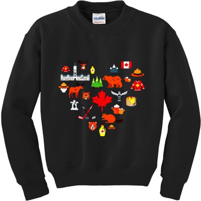 Canadian Vintage Symbols Canada Flag Maple Leaf Rcmp Kids Sweatshirt