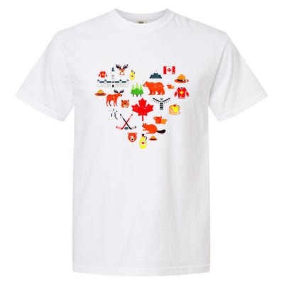 Canadian Vintage Symbols Canada Flag Maple Leaf Rcmp Garment-Dyed Heavyweight T-Shirt