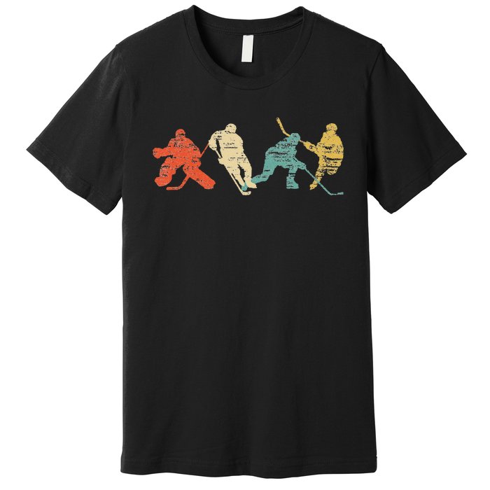 Classic Vintage Style Ice Hockey Premium T-Shirt