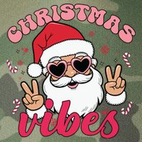 Christmas Vibes Santa Claus Peace Retro Groovy Legacy Tie Dye Trucker Hat