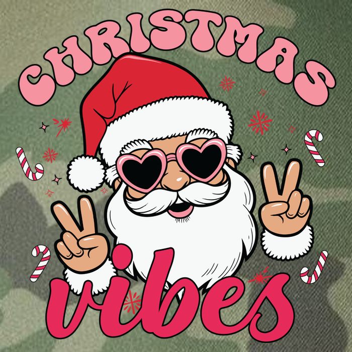 Christmas Vibes Santa Claus Peace Retro Groovy Legacy Tie Dye Trucker Hat