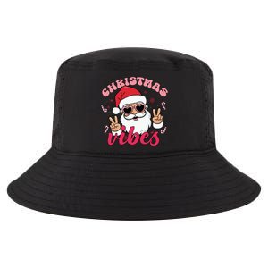 Christmas Vibes Santa Claus Peace Retro Groovy Cool Comfort Performance Bucket Hat