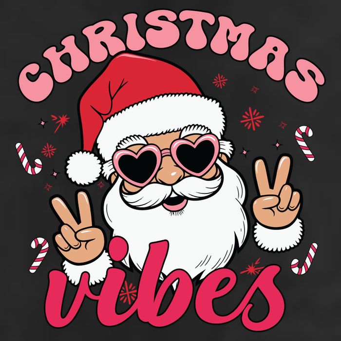 Christmas Vibes Santa Claus Peace Retro Groovy Cool Comfort Performance Bucket Hat