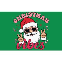 Christmas Vibes Santa Claus Peace Retro Groovy Bumper Sticker