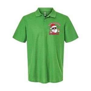 Christmas Vibes Santa Claus Peace Retro Groovy Softstyle Adult Sport Polo