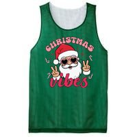 Christmas Vibes Santa Claus Peace Retro Groovy Mesh Reversible Basketball Jersey Tank