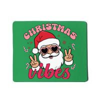 Christmas Vibes Santa Claus Peace Retro Groovy Mousepad