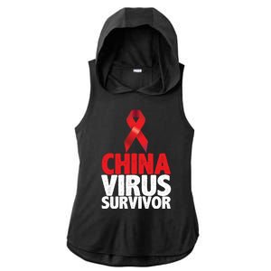 China Virus Survivor Ladies PosiCharge Tri-Blend Wicking Draft Hoodie Tank