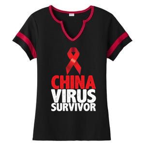 China Virus Survivor Ladies Halftime Notch Neck Tee