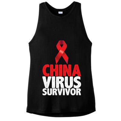 China Virus Survivor Ladies PosiCharge Tri-Blend Wicking Tank