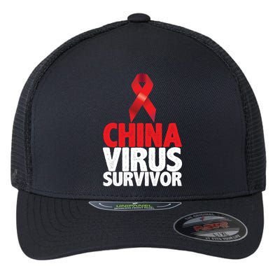 China Virus Survivor Flexfit Unipanel Trucker Cap