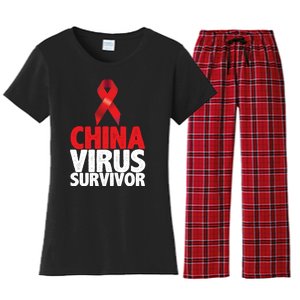 China Virus Survivor Women's Flannel Pajama Set