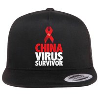China Virus Survivor Flat Bill Trucker Hat