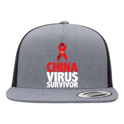 China Virus Survivor Flat Bill Trucker Hat