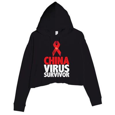 China Virus Survivor Crop Fleece Hoodie