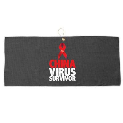 China Virus Survivor Large Microfiber Waffle Golf Towel